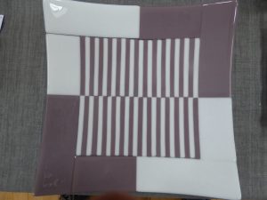 Purple and White Plate